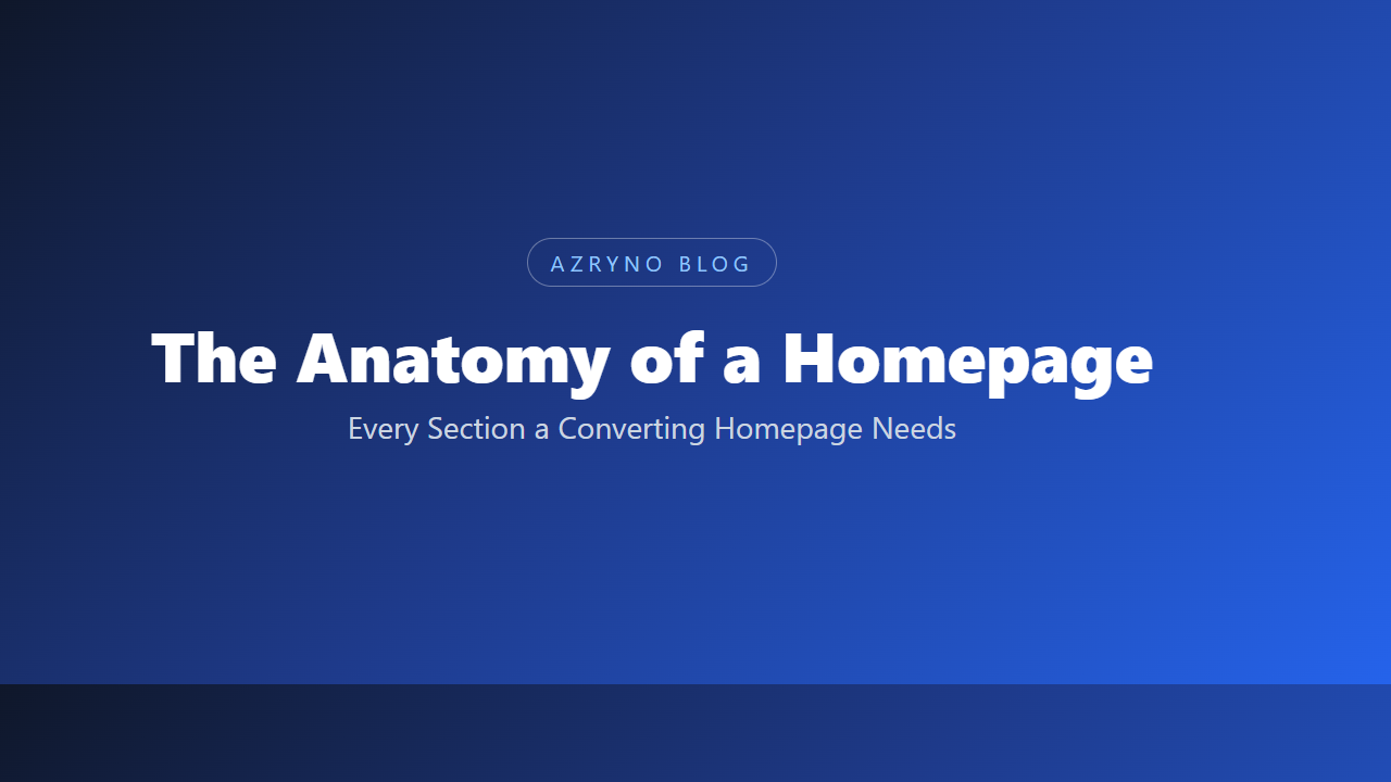 Blueprint illustration of a high-converting homepage layout