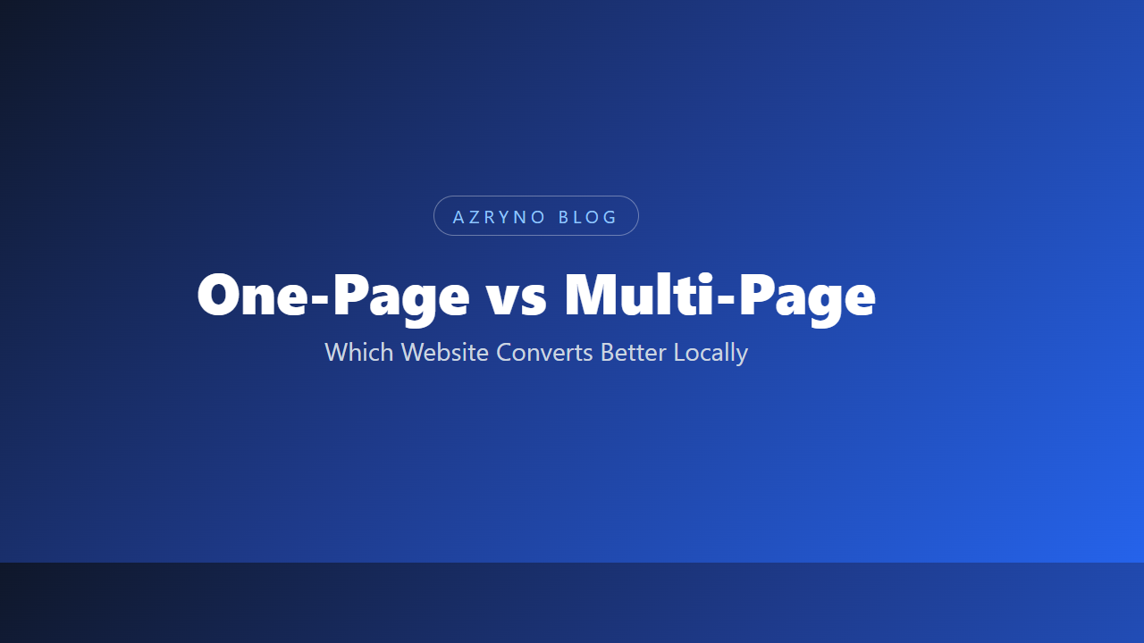 Illustration comparing a single scrolling page and a multi-page website
