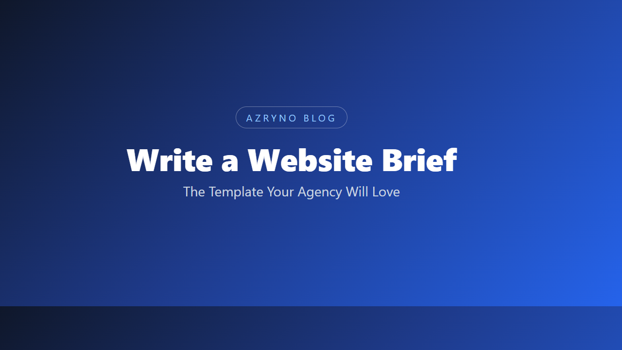 Illustration of a document brief with website sections and a checklist
