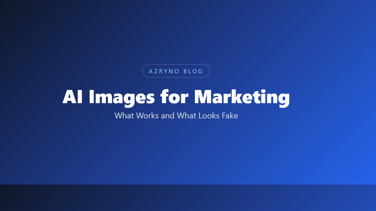 Illustration of AI generating images for marketing