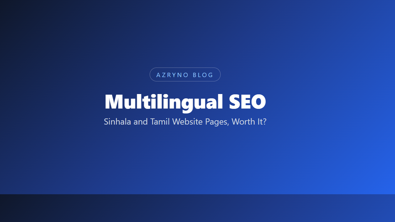 Illustration of a website available in English, Sinhala, and Tamil