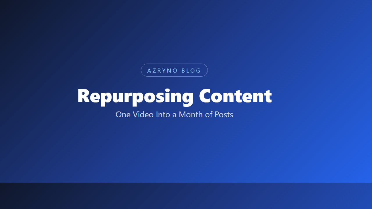 Illustration of one video being turned into many social posts