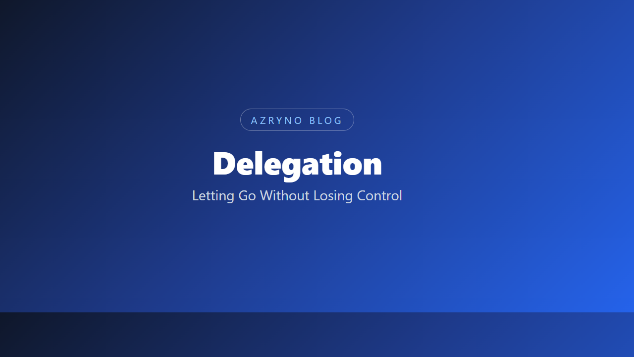Illustration of a business owner delegating tasks to their team