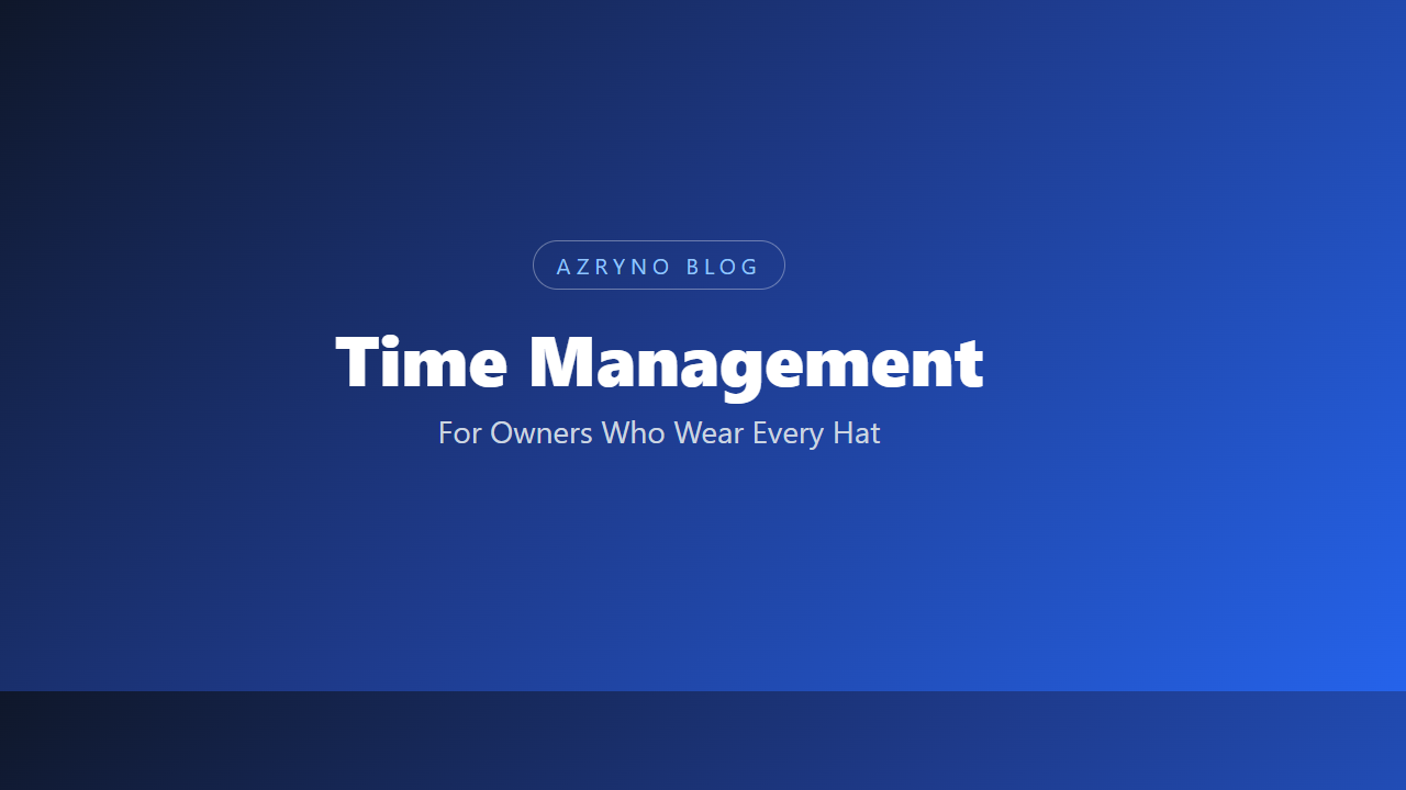 Illustration of a business owner managing their time and priorities