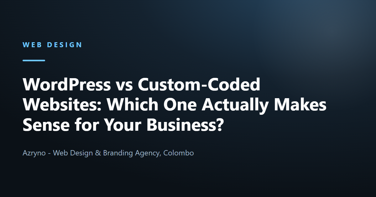 Comparison of WordPress and custom-built websites for Sri Lankan businesses