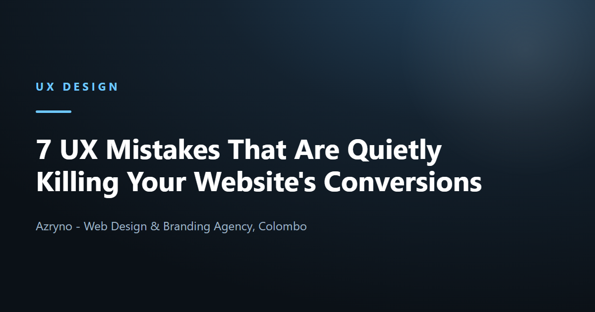 UX mistakes that hurt website conversion rates