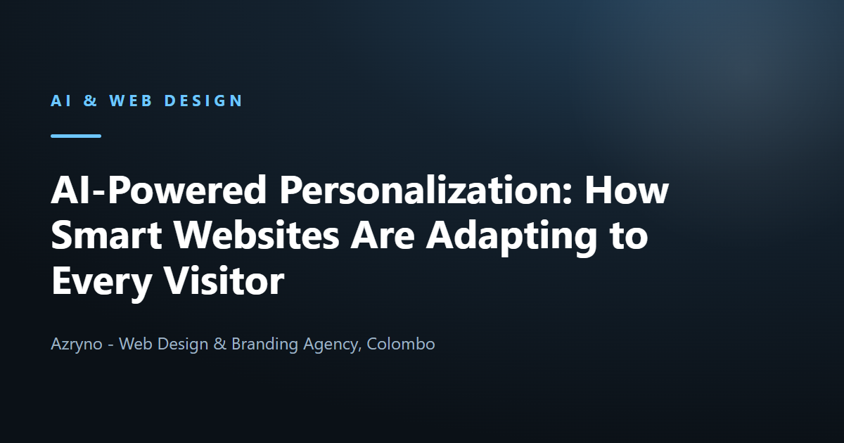 AI-powered website personalization adapting to each visitor