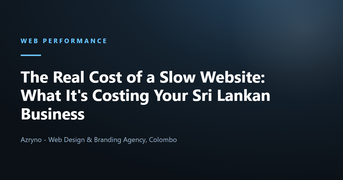 How slow website speed costs Sri Lankan businesses sales and rankings