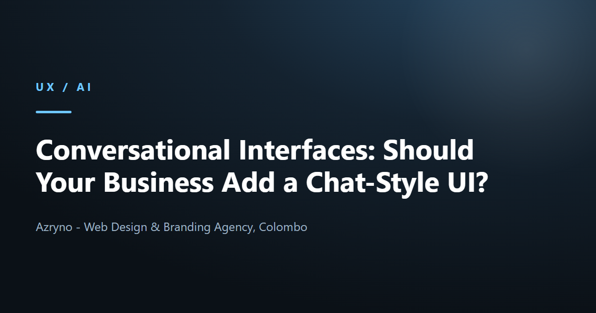 Conversational interfaces and chat-style UI for business websites