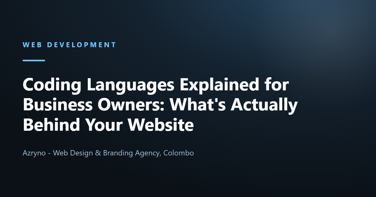 Coding languages behind a website explained for business owners