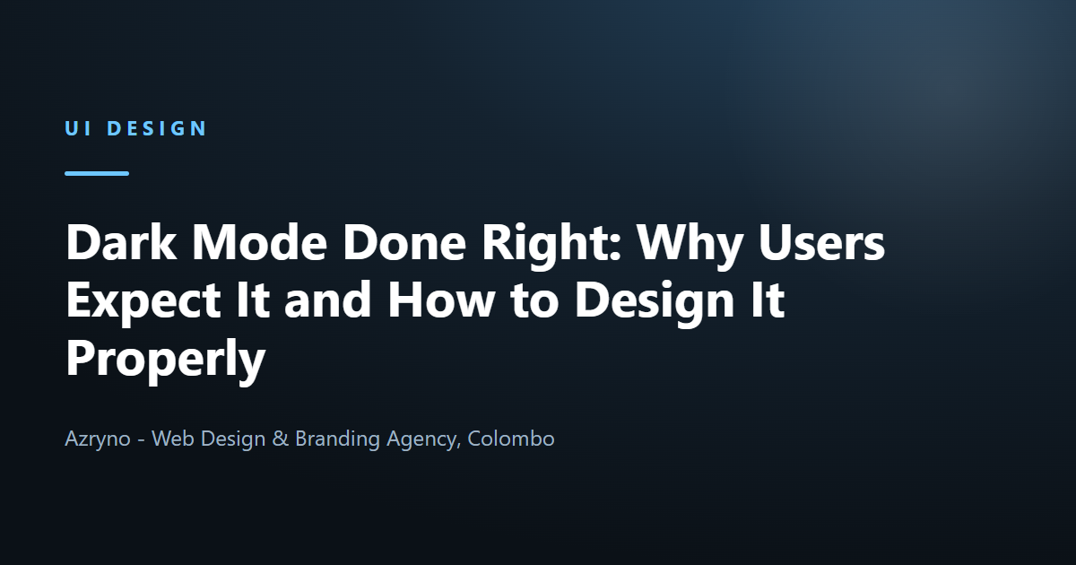 Dark mode web design done right