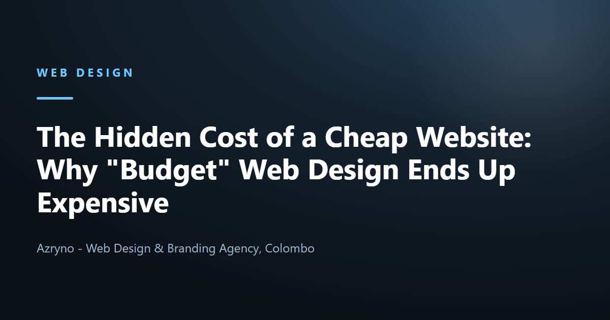 Hidden costs of budget web design