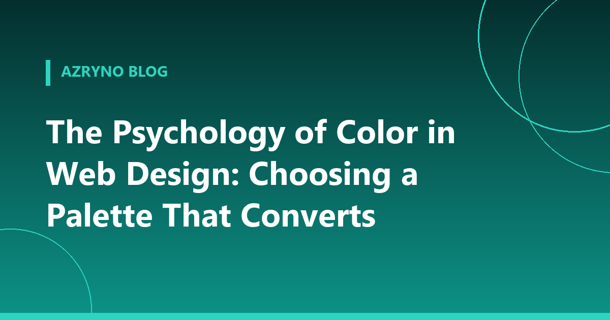 Banner about color psychology in web design
