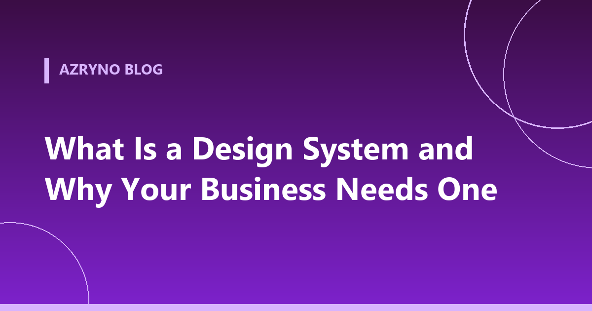 Banner about design systems for businesses