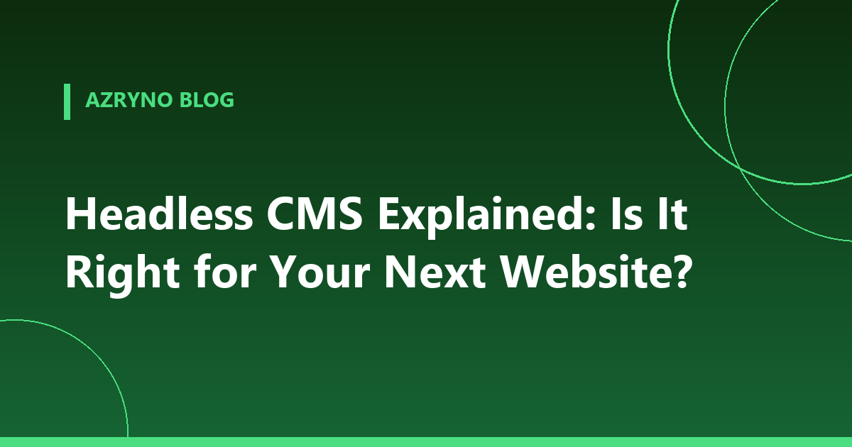 Banner about headless CMS explained
