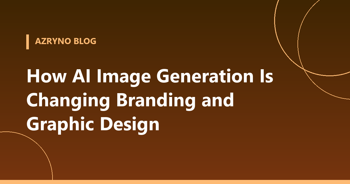 Banner about AI image generation in branding