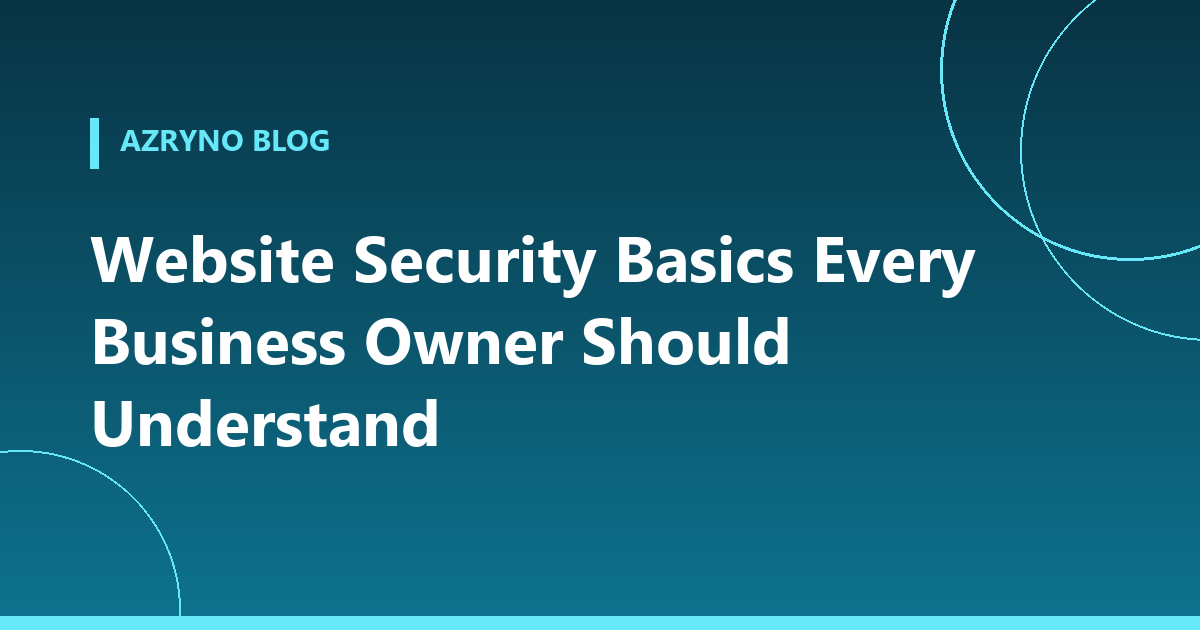 Banner about website security basics