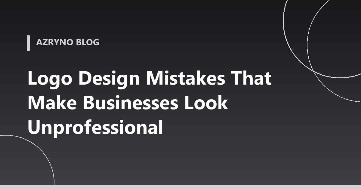 Banner about logo design mistakes