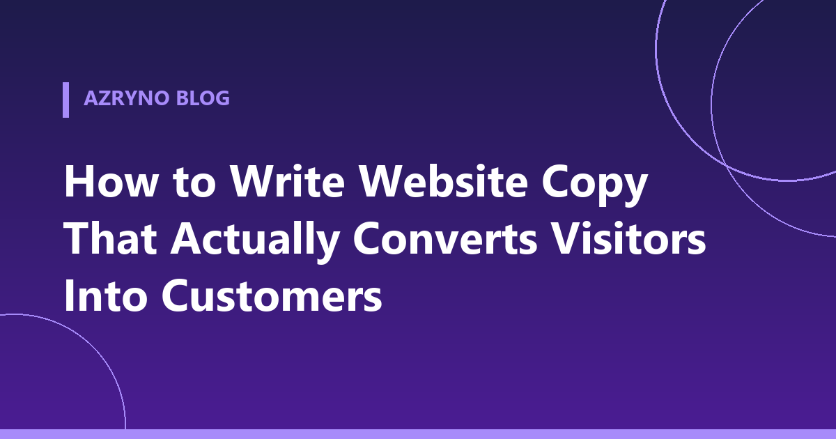 Banner about website copywriting