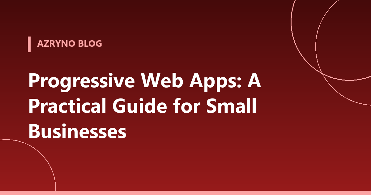 Banner about progressive web apps