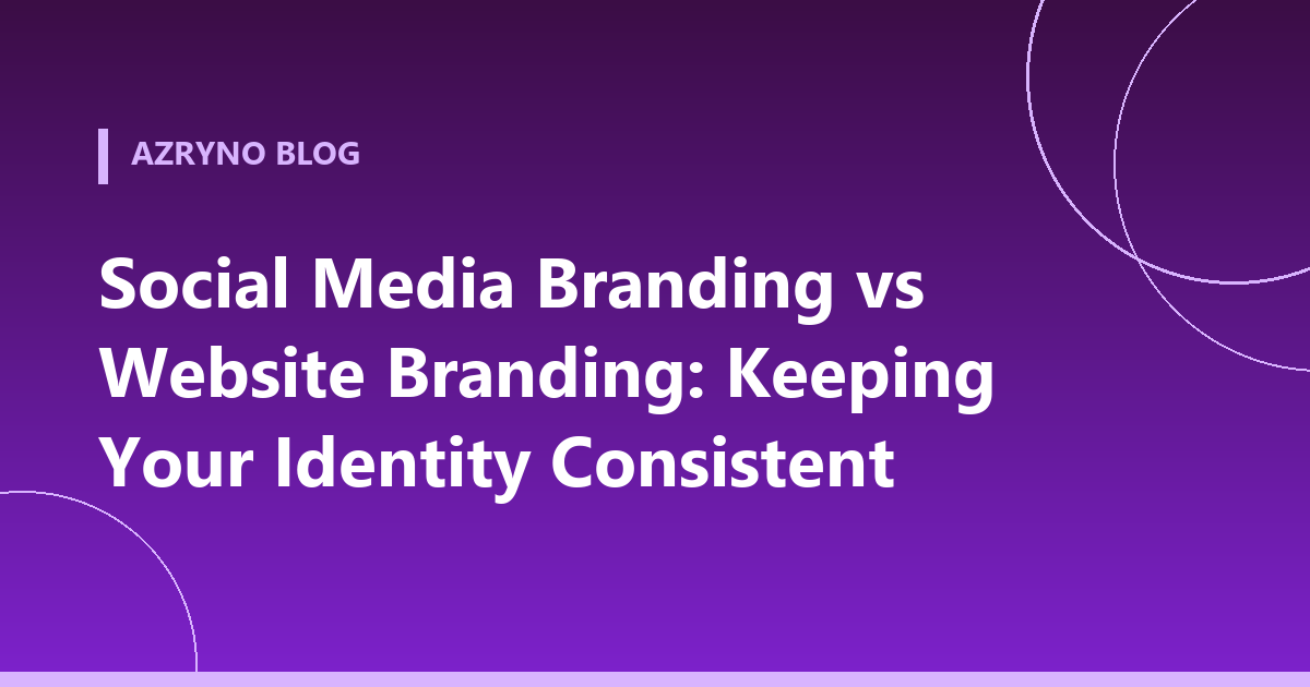 Banner about social media branding consistency