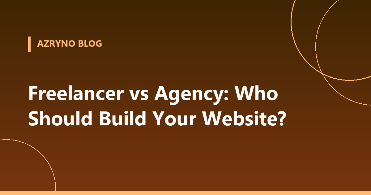 Banner about freelancer vs agency