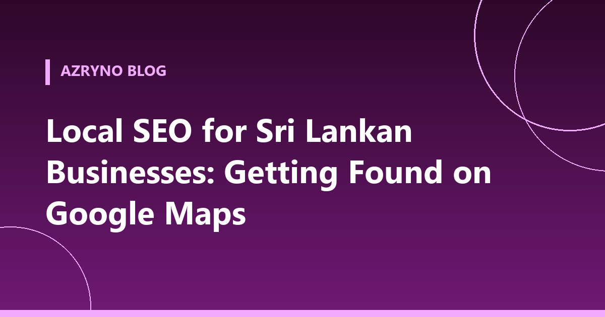Banner about local SEO and Google Maps