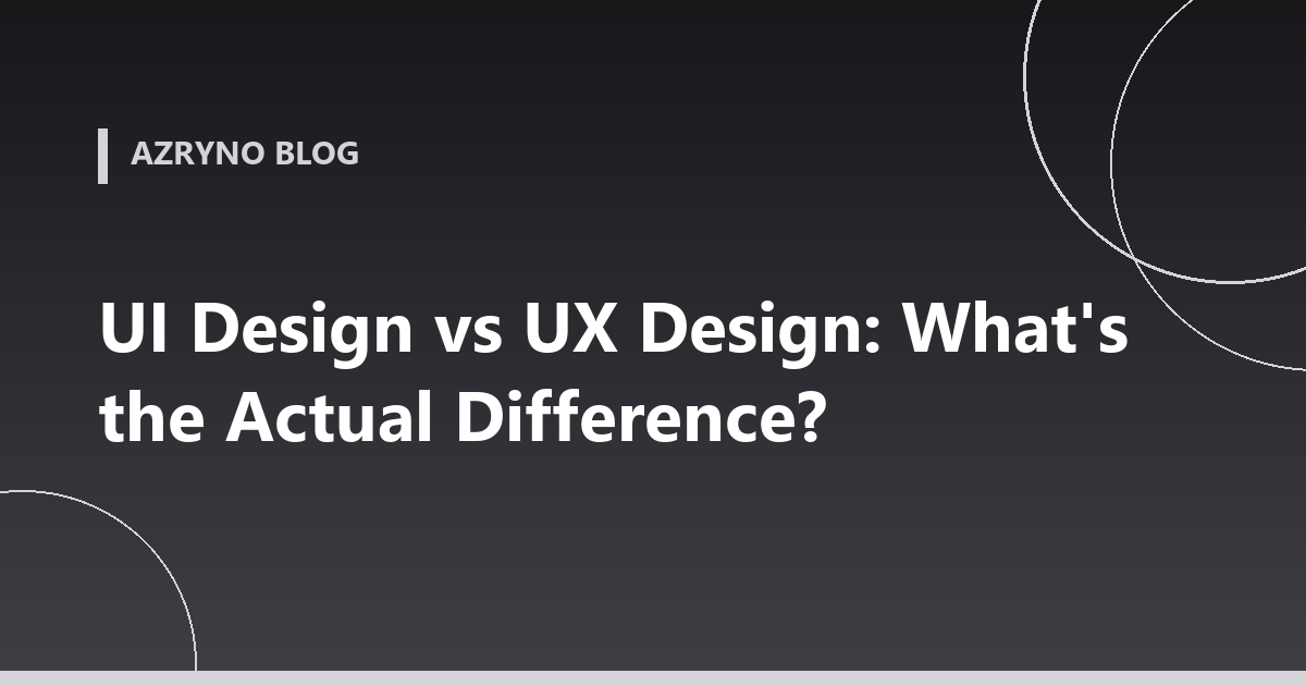 Banner about UI vs UX design