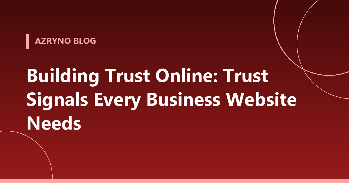 Banner about online trust signals