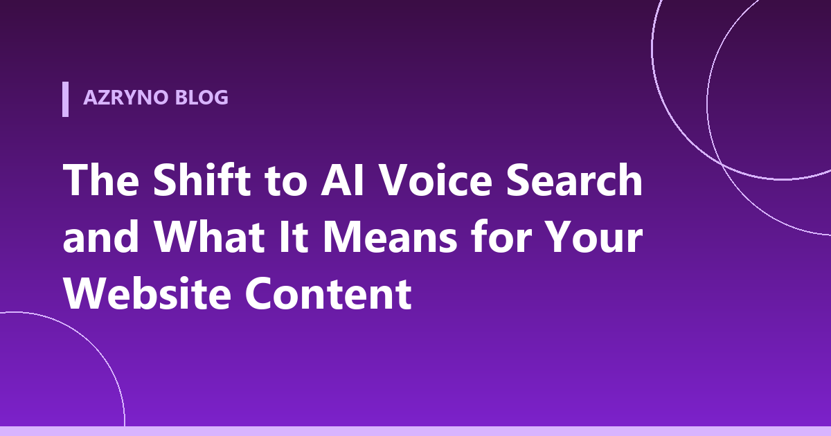 Banner about AI voice search