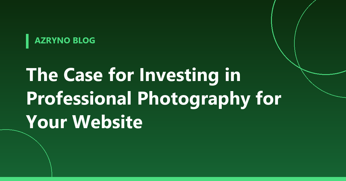 Banner about professional photography for websites