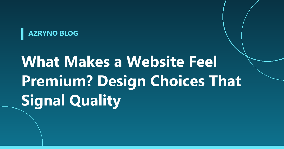 Banner about premium website design