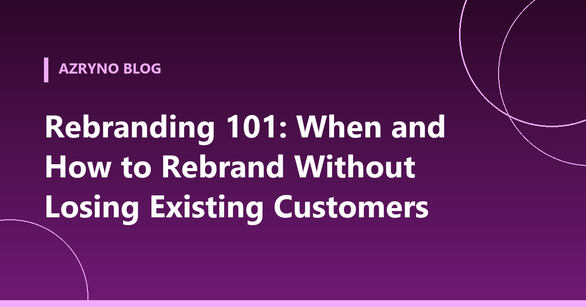 Banner about rebranding a business