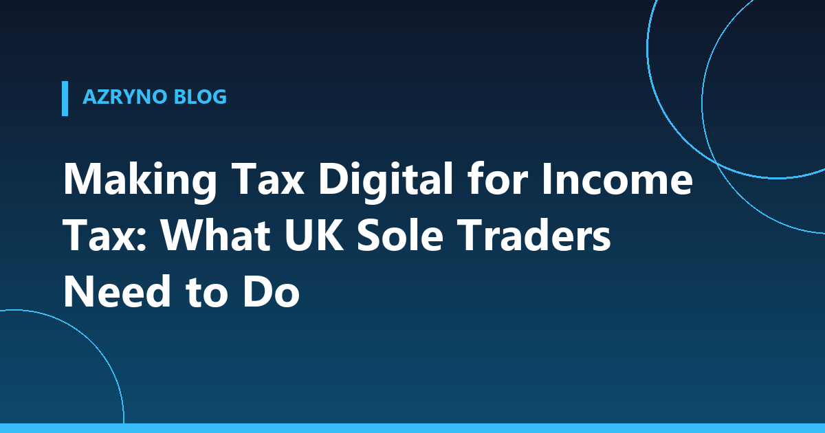 Banner about Making Tax Digital for Income Tax
