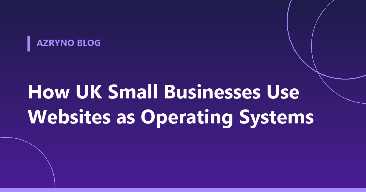 Banner about websites as operating systems