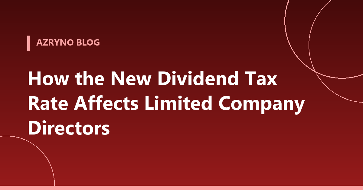 Banner about dividend tax changes for UK directors