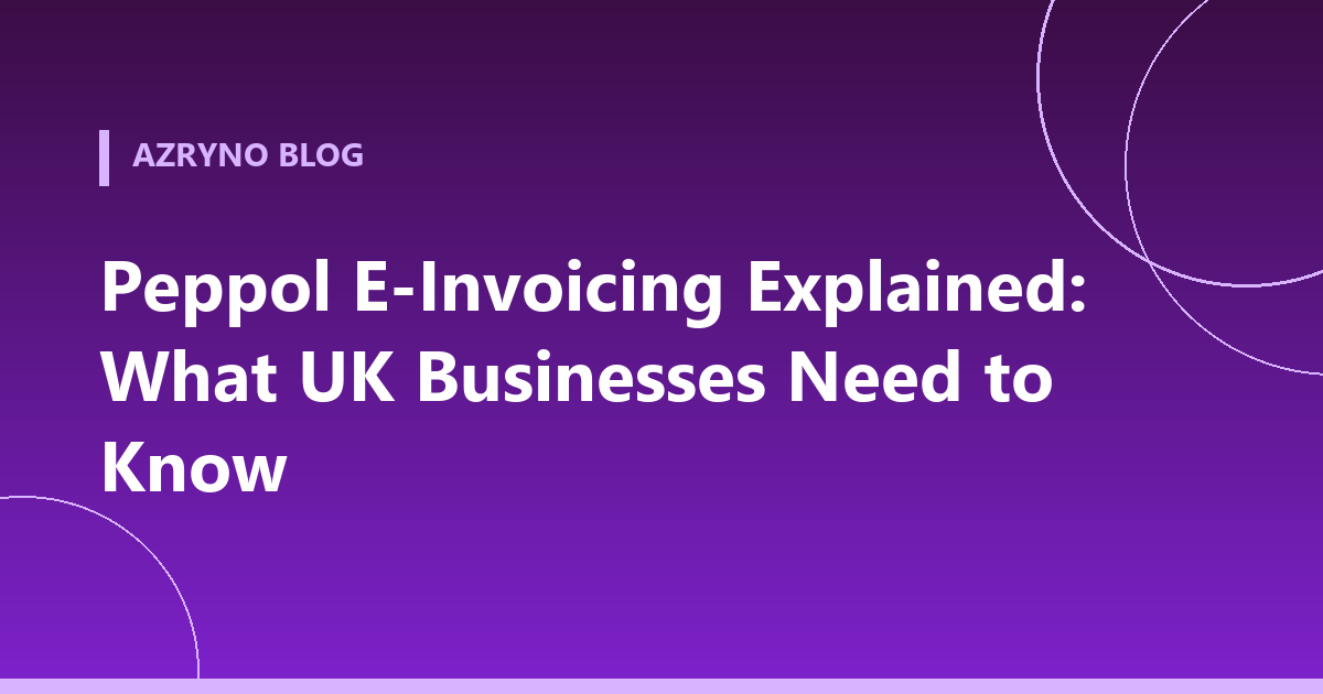 Banner about Peppol e-invoicing for UK businesses