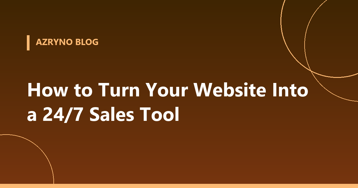 Banner about turning your website into a 24/7 sales tool