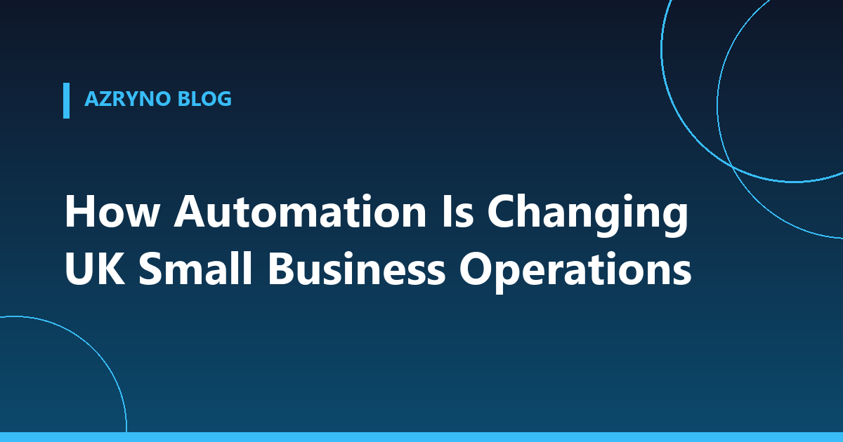 Banner about automation for UK SMEs