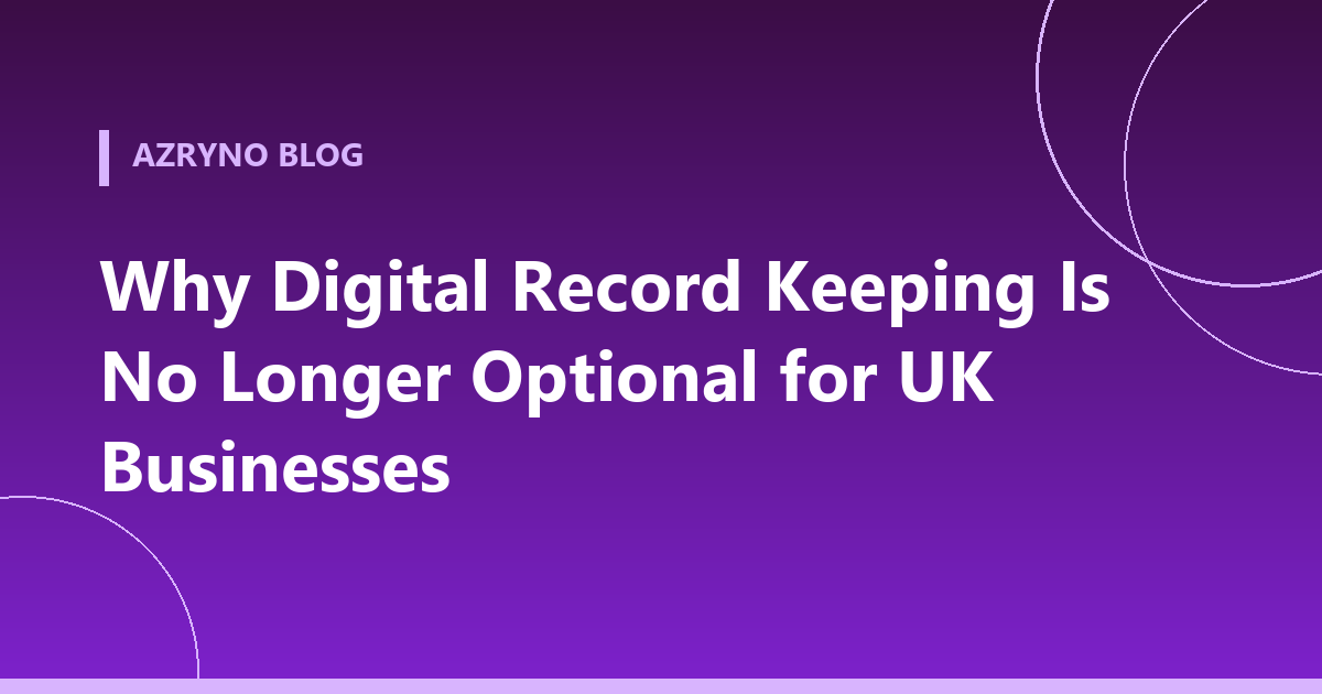 Banner about digital record keeping for UK businesses