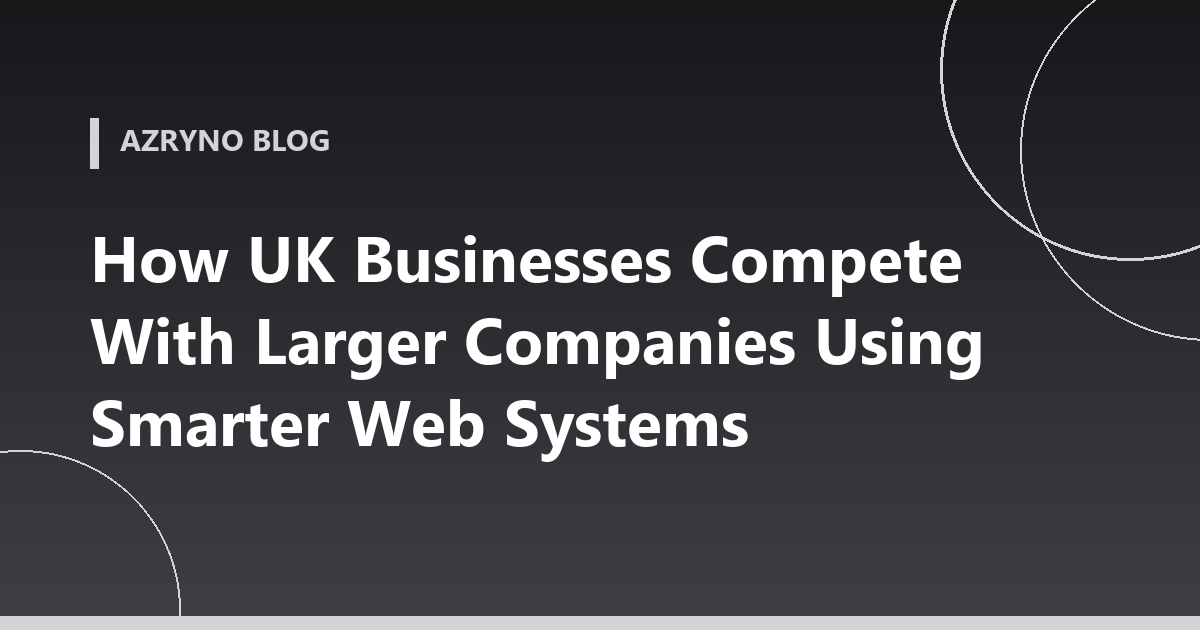 Banner about small businesses competing with larger companies online