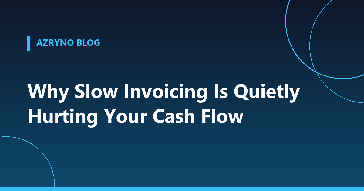 Banner about fixing slow invoicing and cash flow