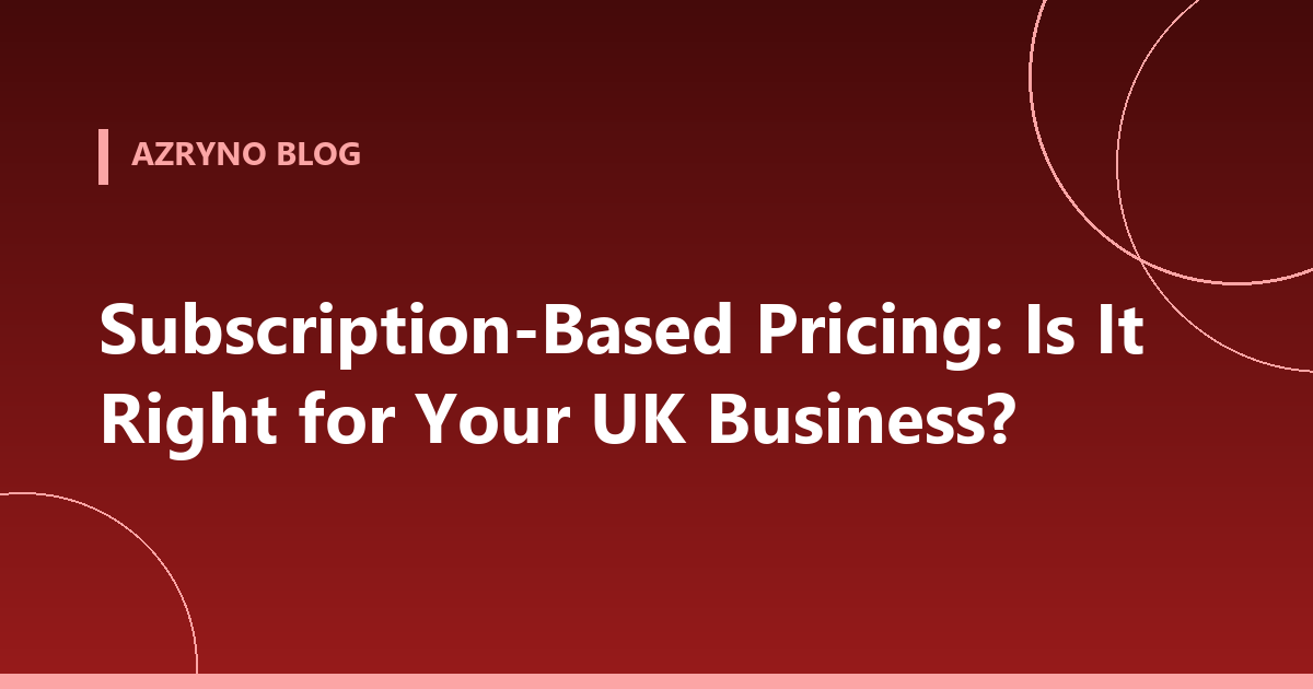 Banner about subscription pricing and recurring revenue