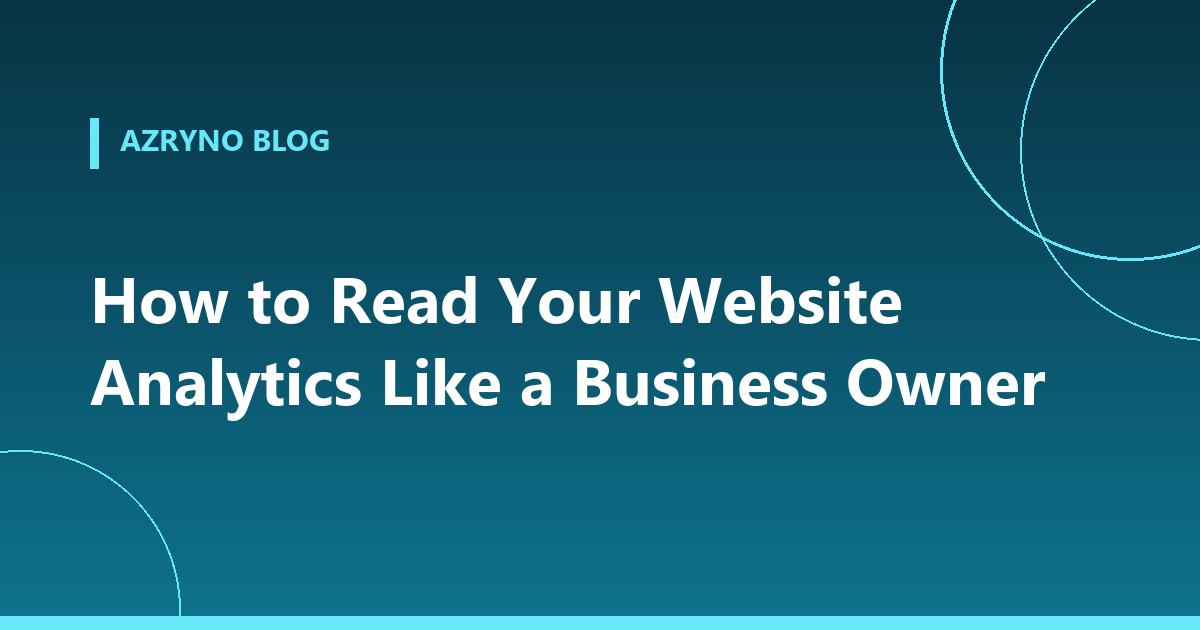 Banner about website analytics for business owners