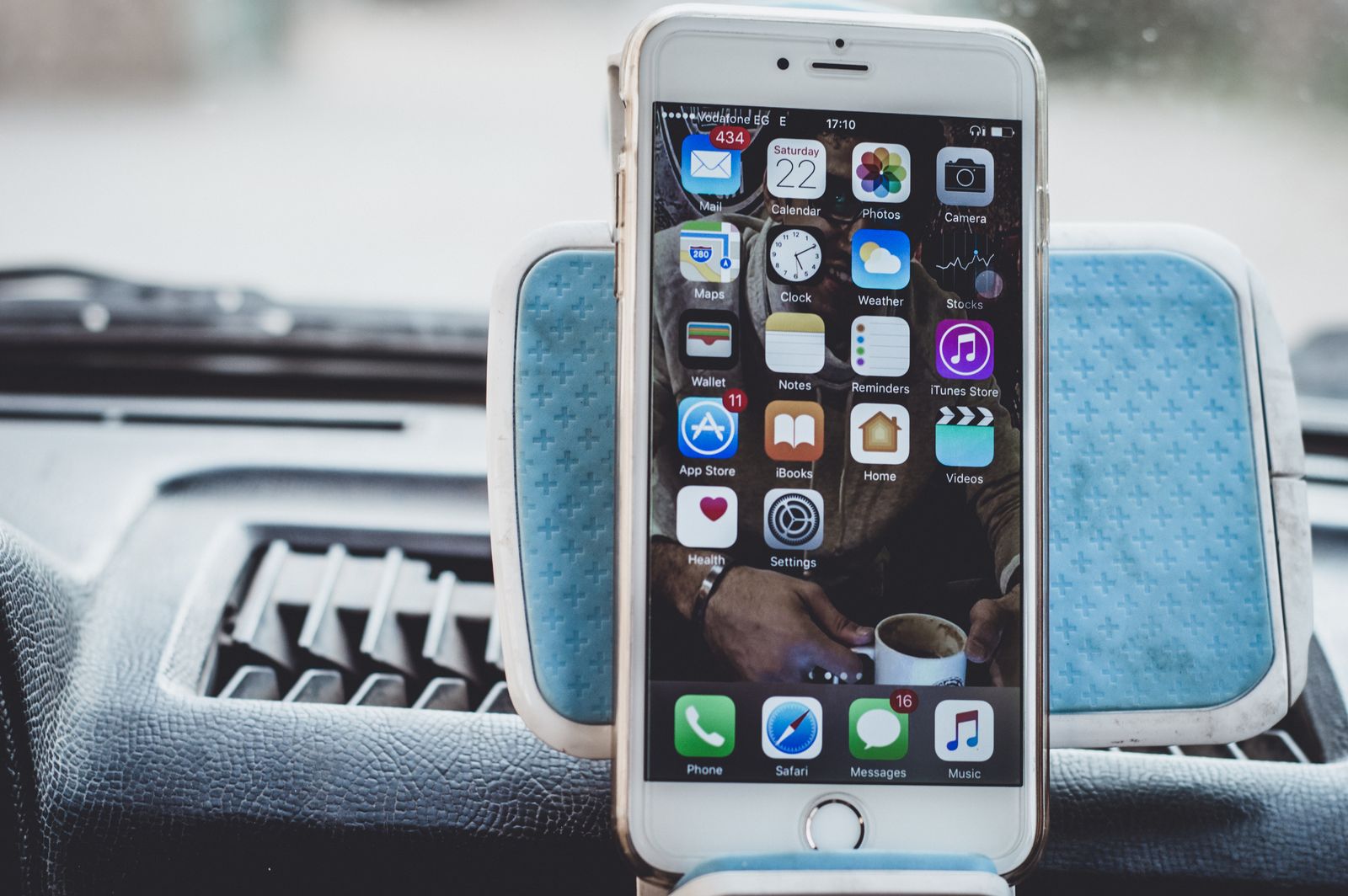 An iPhone displaying its home screen