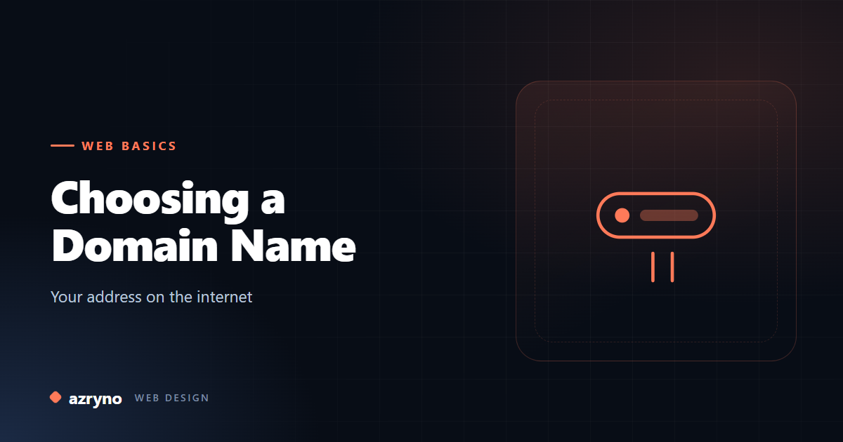 Clean illustration of a browser address bar representing a domain name